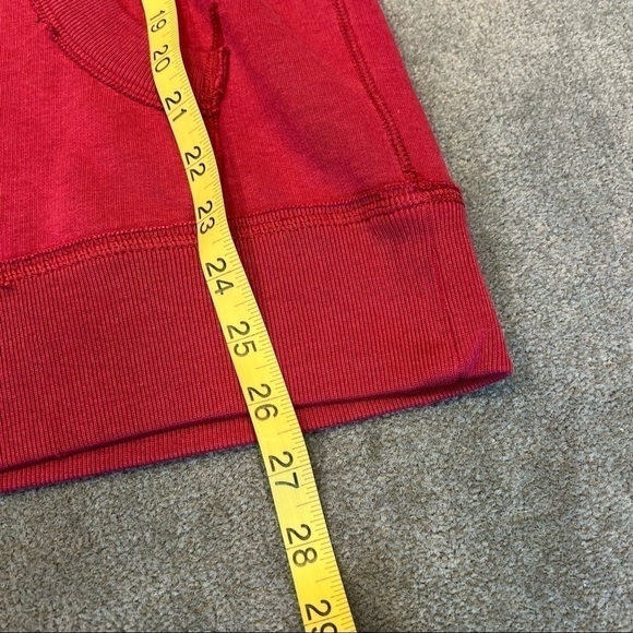 AÉROPOSTALE athletic department red hoodie with pocket, M, patchwork stitching. - Picture 7 of 14